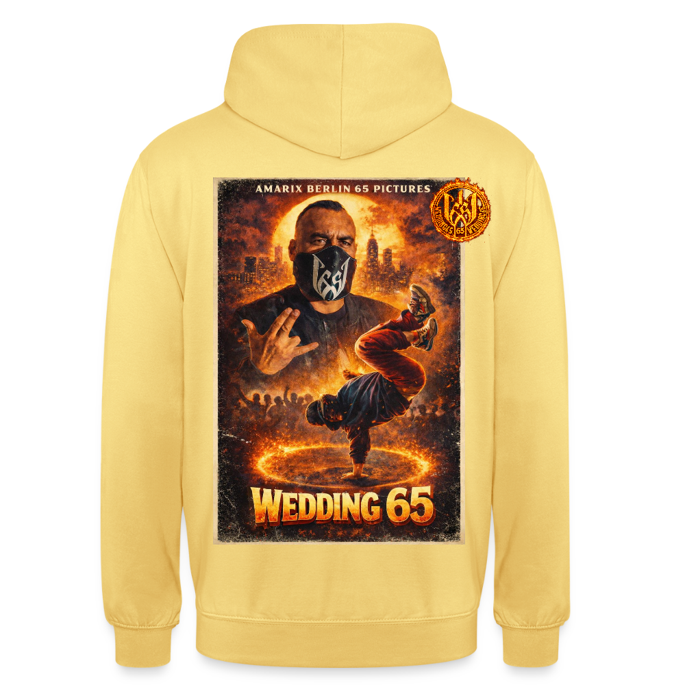 Fire Breakdance Wedding 65 Unisex Hoodie - Zitronengelb