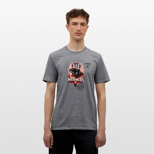 Fire Panther Wedding 65 Männer T-Shirt - Graphit meliert