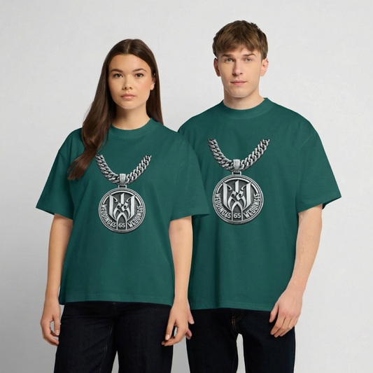 Wedding65 Kette Heavy Oversize T-Shirt - hunter Green