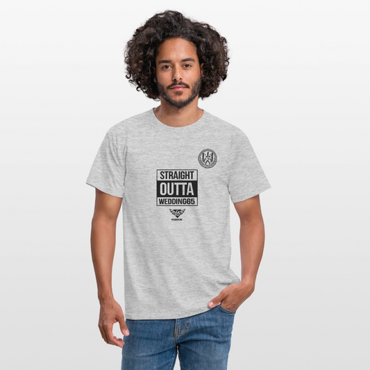 Straight Outta Wedding65 Männer T-Shirt - Grau meliert