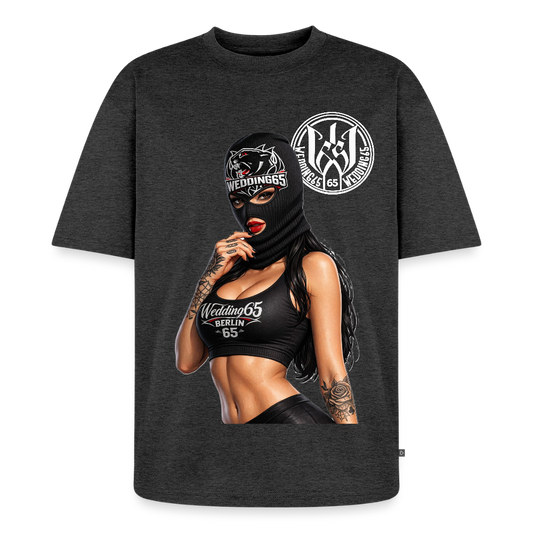Girl Wedding65 Unisex Premium Oversized Bio T-Shirt - Anthrazit meliert