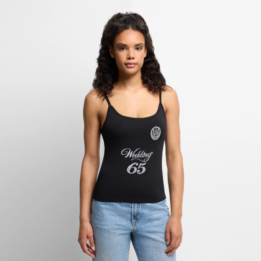 Wedding65 Frauen Spaghetti Tank Top - Schwarz
