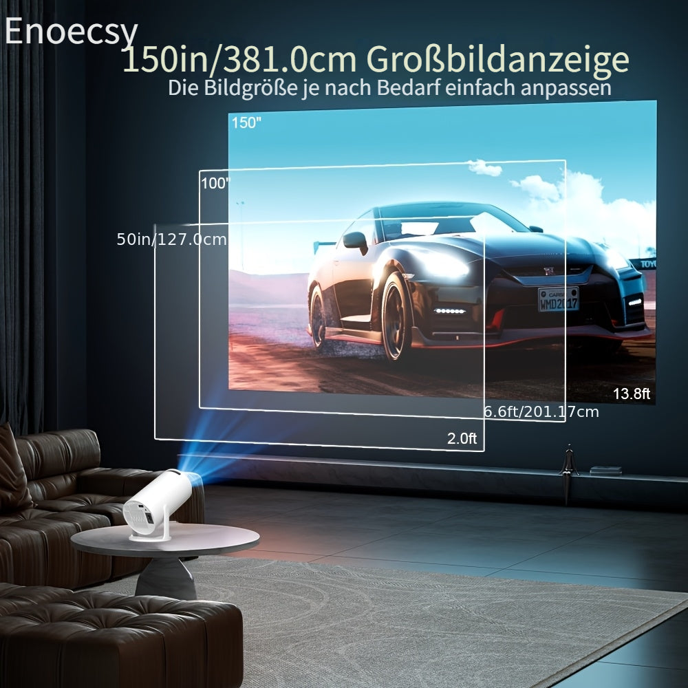 4K-Projektor mit WLAN Bluetooth, unterstützt 1080P