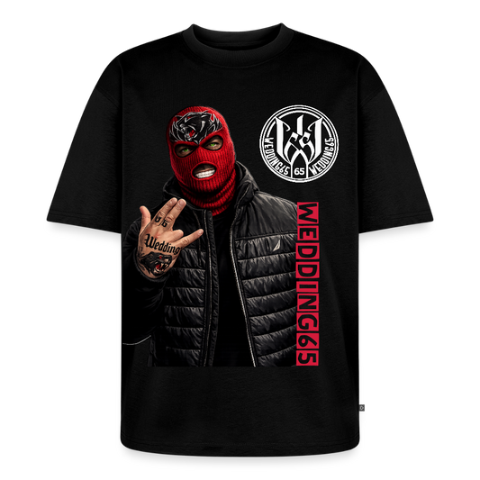 Red Mask Wedding65 Unisex Premium Oversized Bio T-Shirt - Schwarz