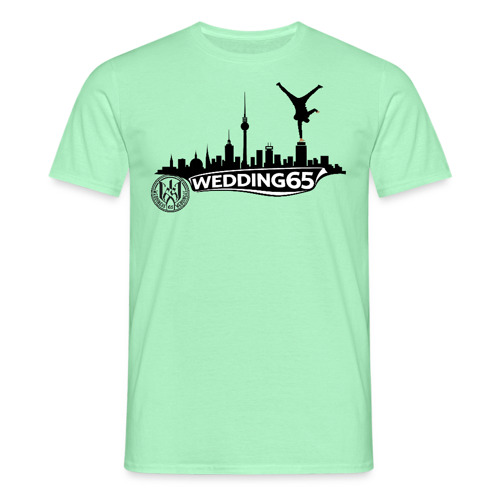 Mesutman Wedding Skyline 65 Männer T-Shirt - Mintgrün