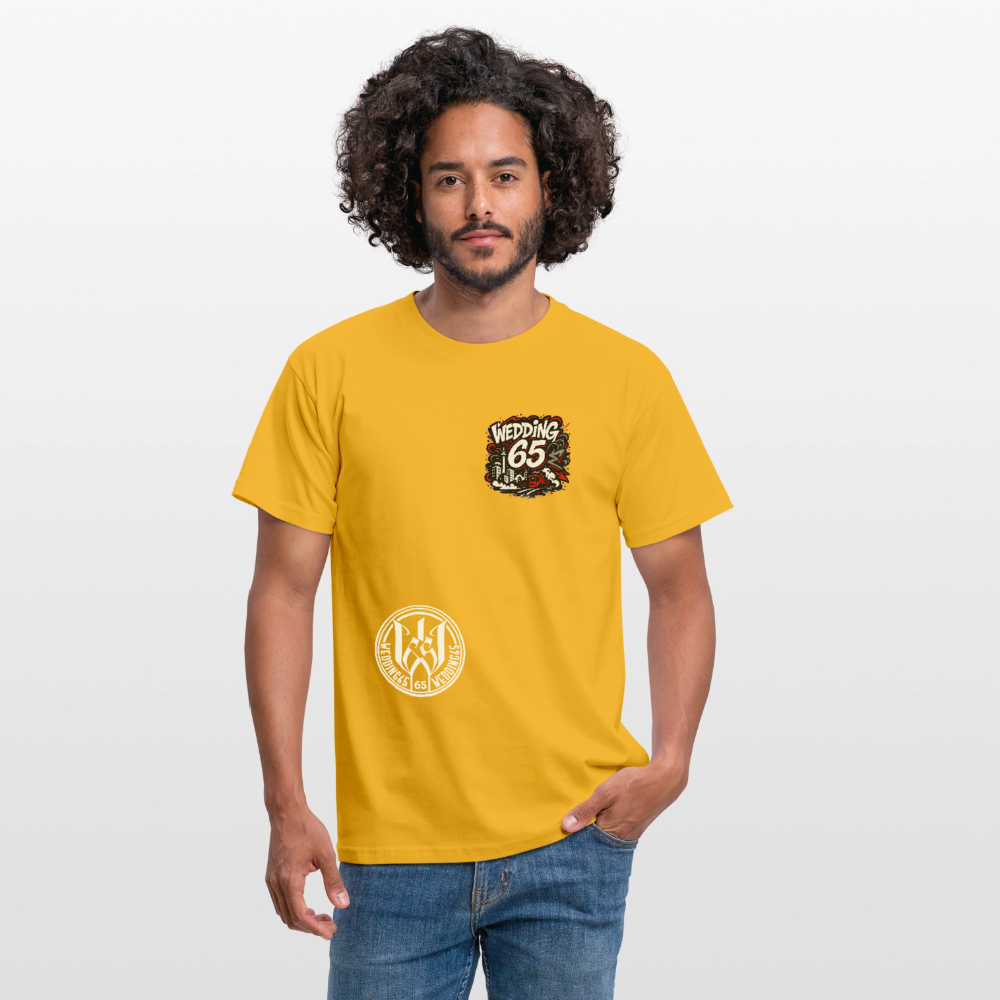 Männer BLACK Graffiti Wedding 65 T-Shirt - Gelb