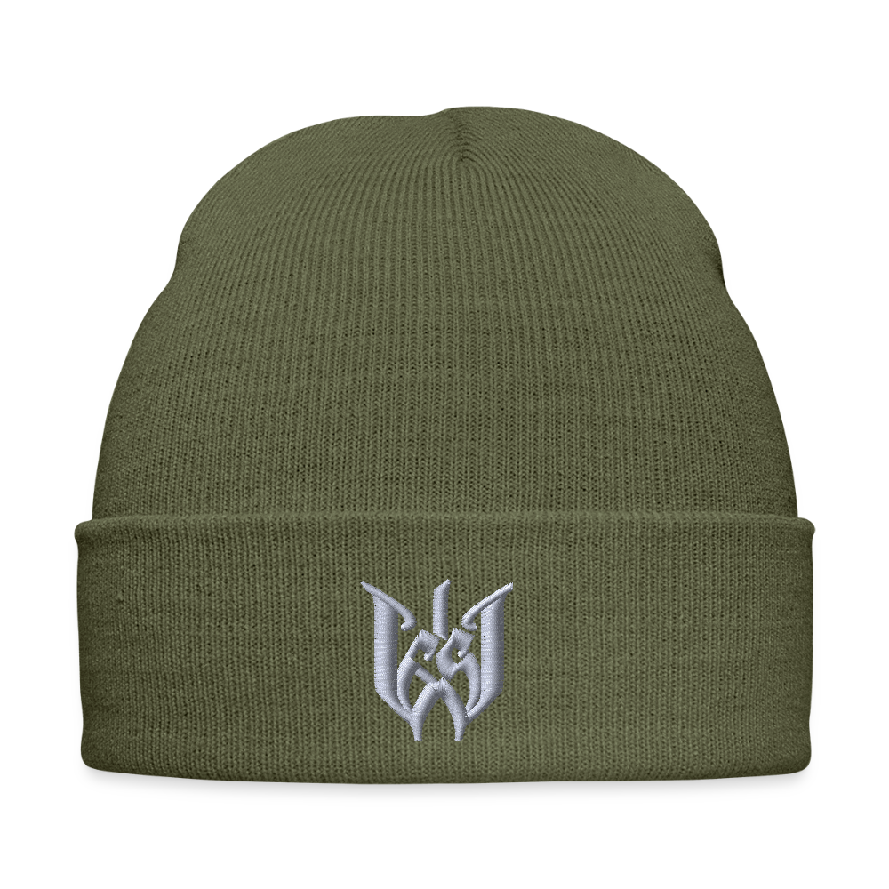 Wedding65 Bestickte Wintermütze - Olivgrün