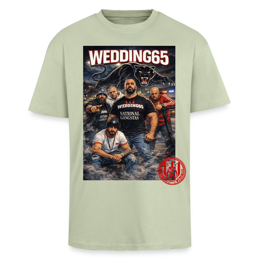 Crew Wedding65 GB Heavy Oversize T-Shirt - Leichtes Salbeigrün 