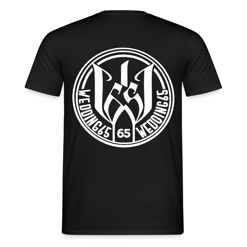 Panther Logo Wedding65 Männer T-Shirt - Schwarz