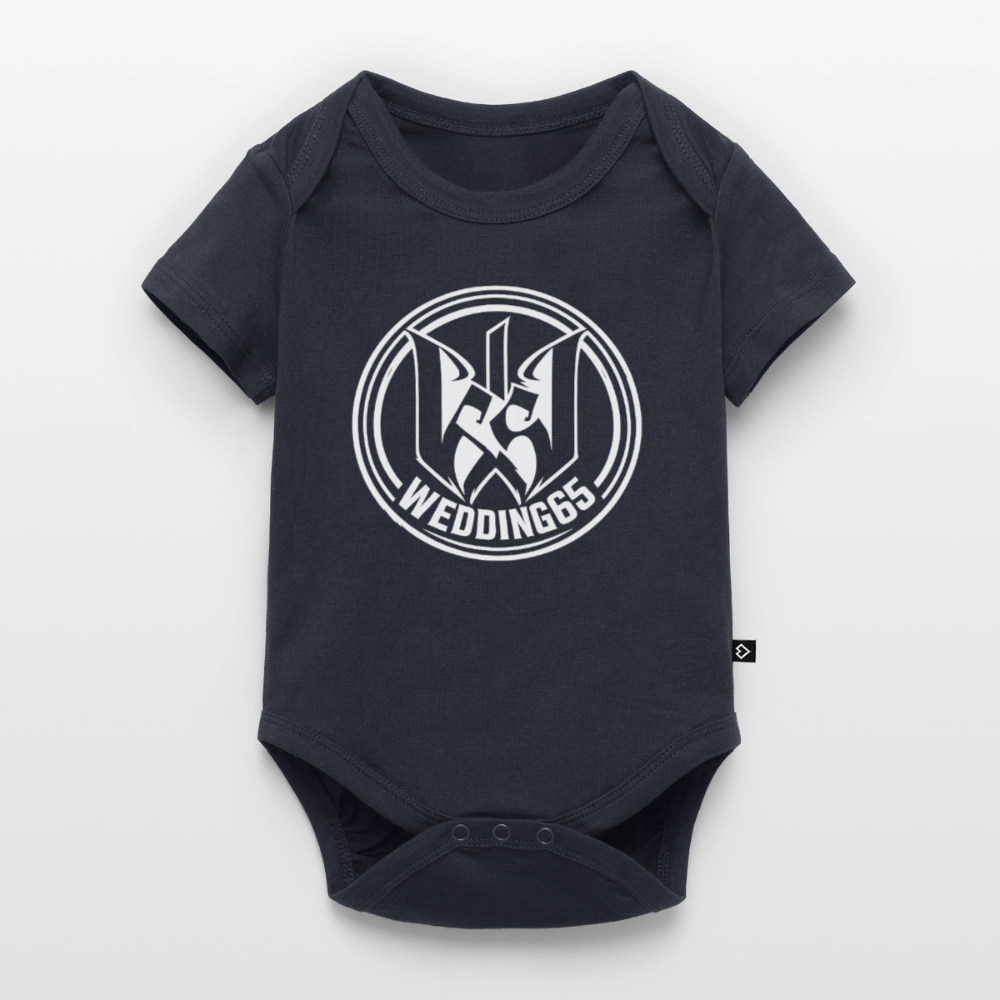W65 Baby Bio-Kurzarm-Body - Navy
