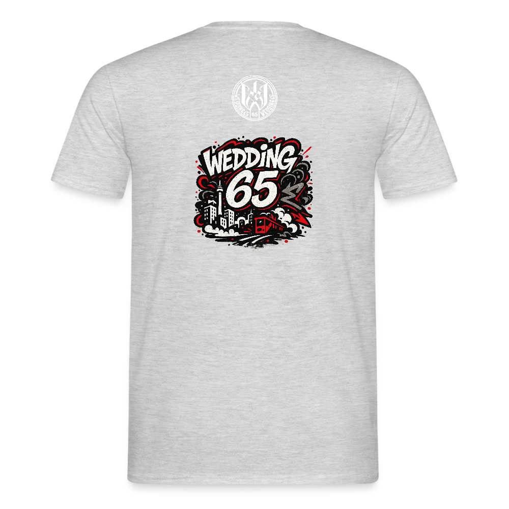 Männer BLACK Graffiti Wedding 65 T-Shirt - Grau meliert