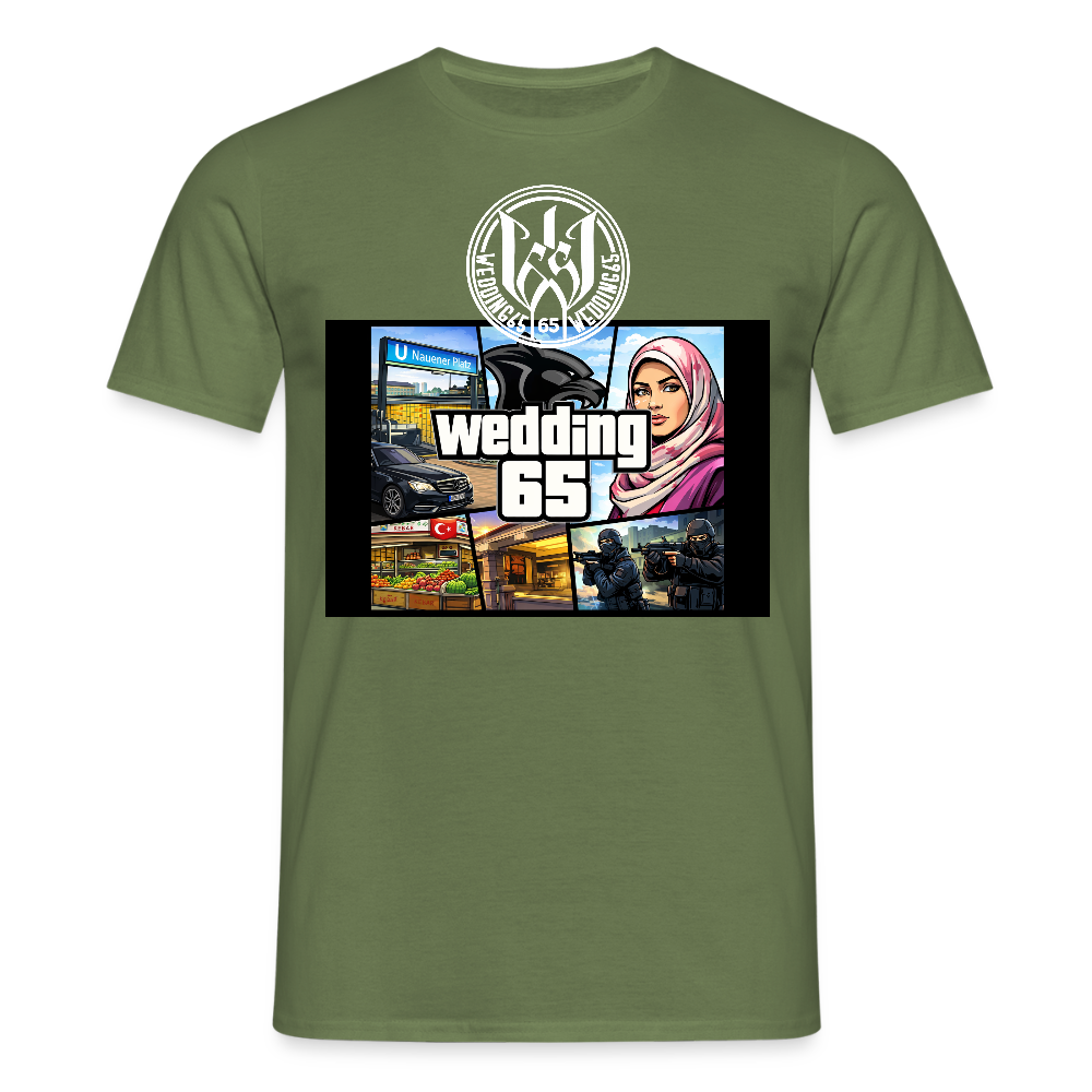 Männer Wedding65 Nauner Panther T-Shirt - Militärgrün