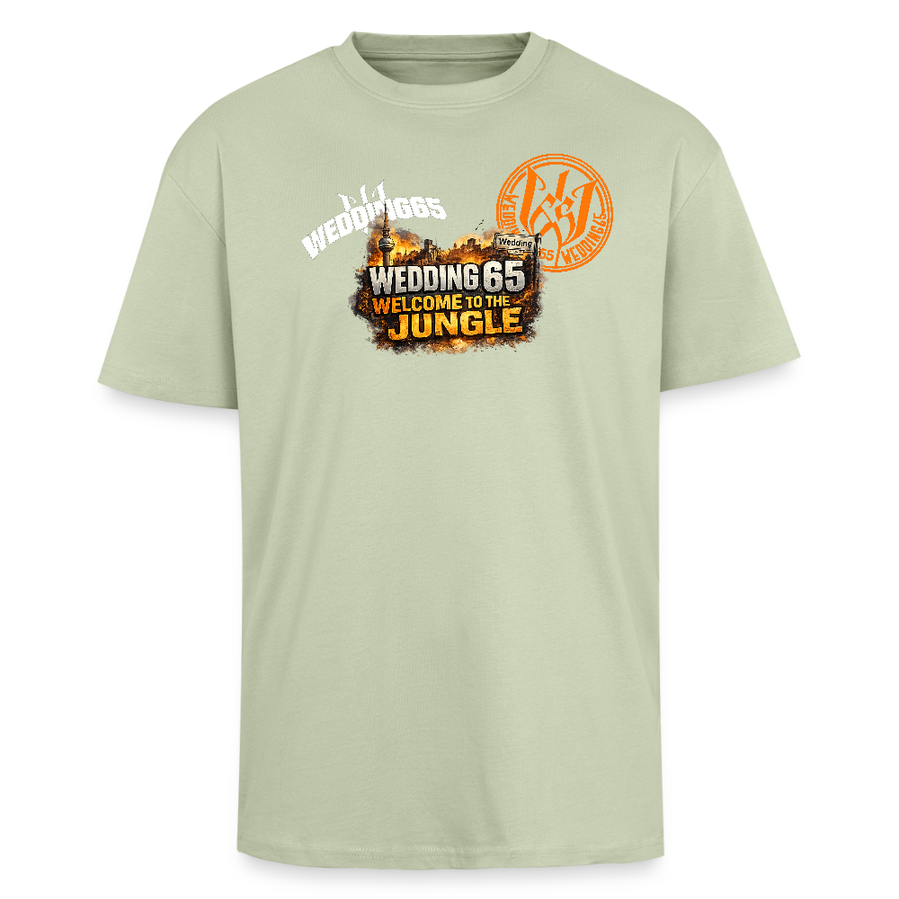 Jungle Wedding65 Heavy Oversize T-Shirt - Leichtes Salbeigrün 