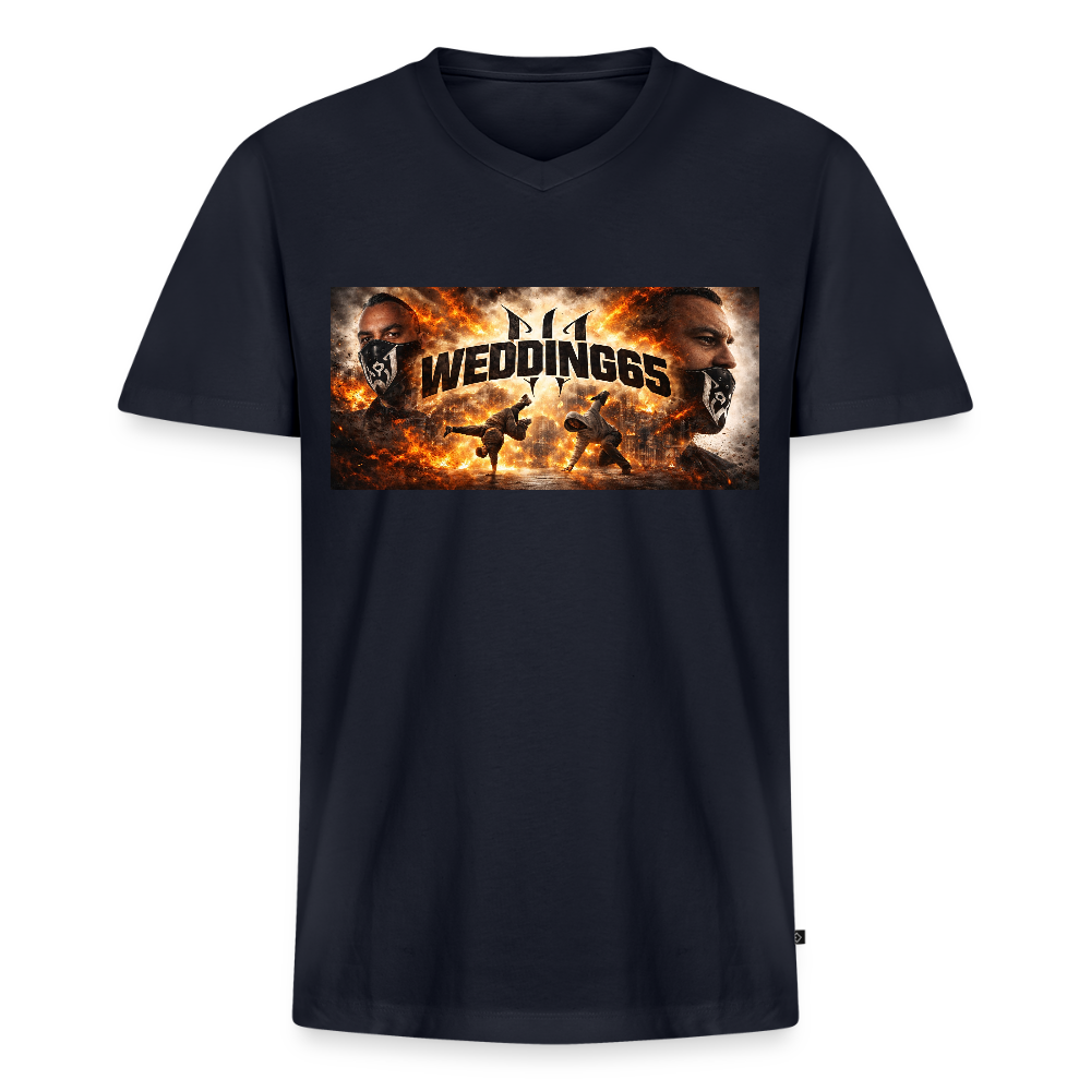 Wedding65 Brand Männer T-Shirt mit V-Ausschnitt von Stanley & Stella - Navy