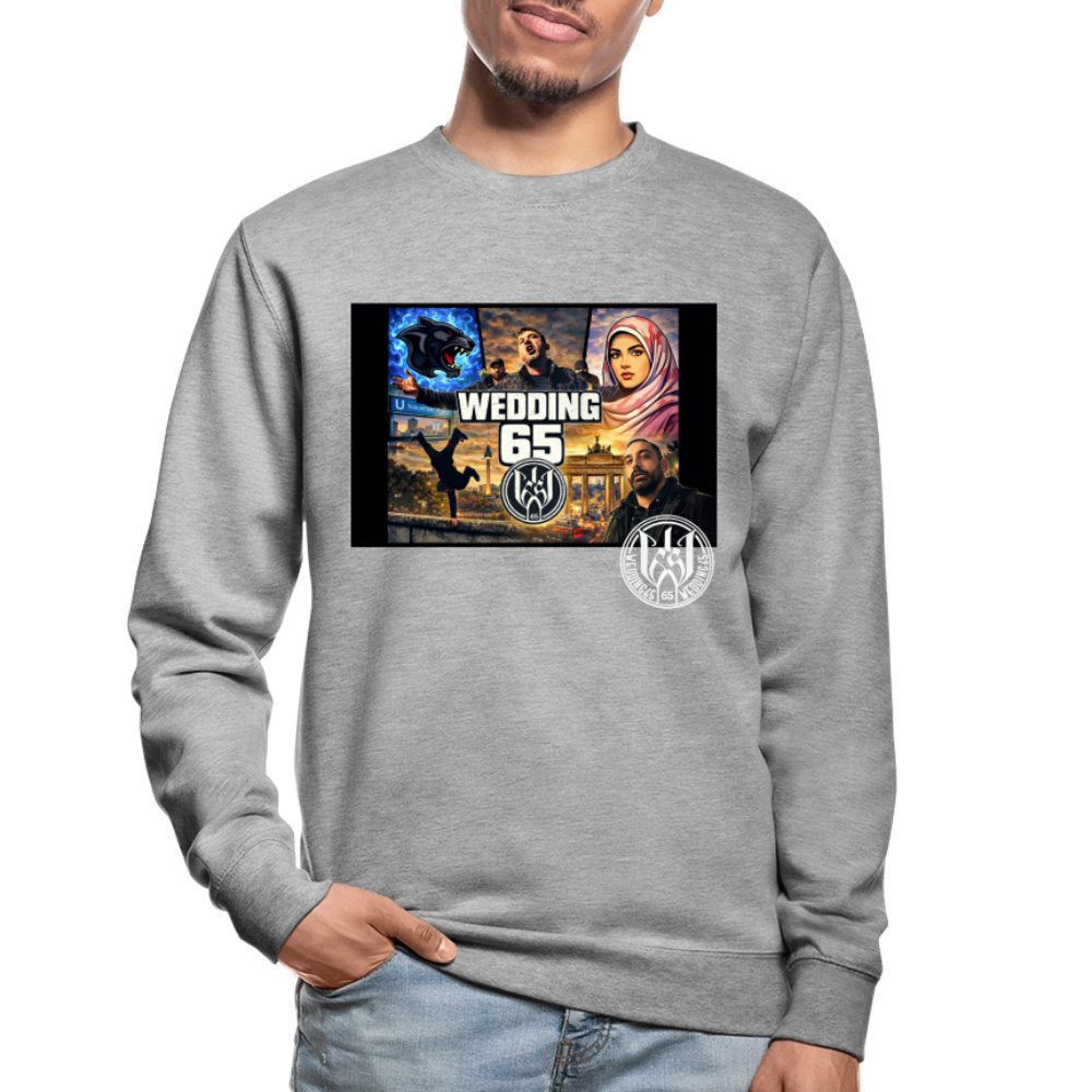Wedding65 Unisex Pullover - Weißgrau meliert