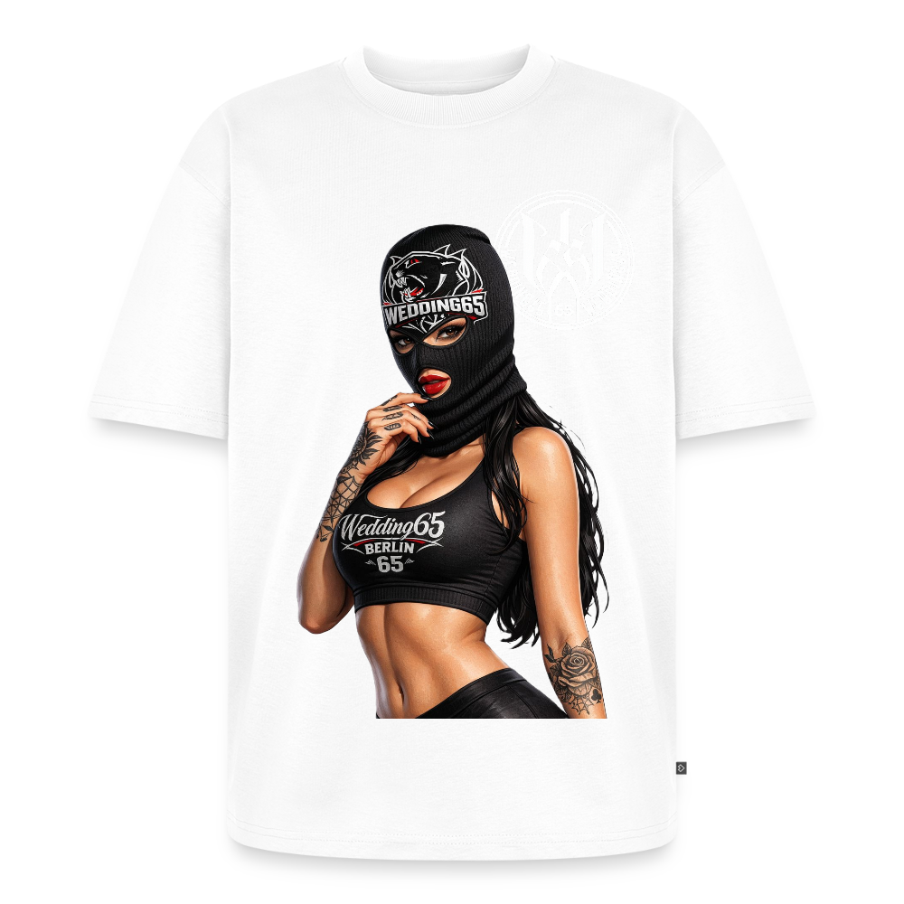 Girl Wedding65 Unisex Premium Oversized Bio T-Shirt - Weiß