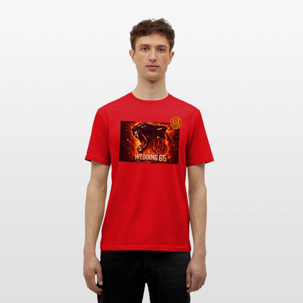 Fire Panther Wedding65 Männer T-Shirt - Rot