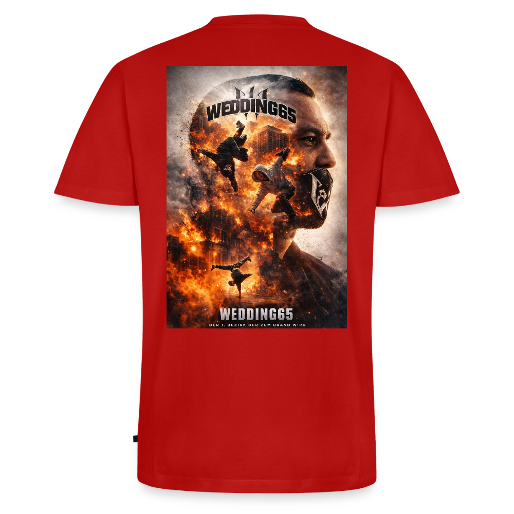 Wedding65 Brand Männer T-Shirt mit V-Ausschnitt von Stanley & Stella - Rot