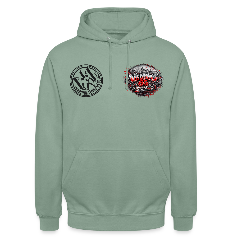 Berlin Wedding 65 Nauener Platz Unisex Hoodie - Graugrün
