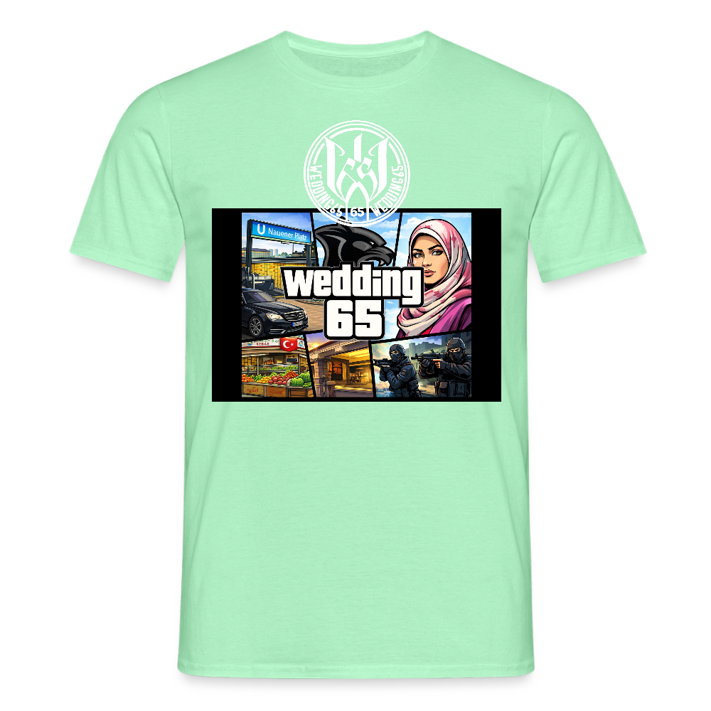 Männer Wedding65 Nauner Panther T-Shirt - Mintgrün