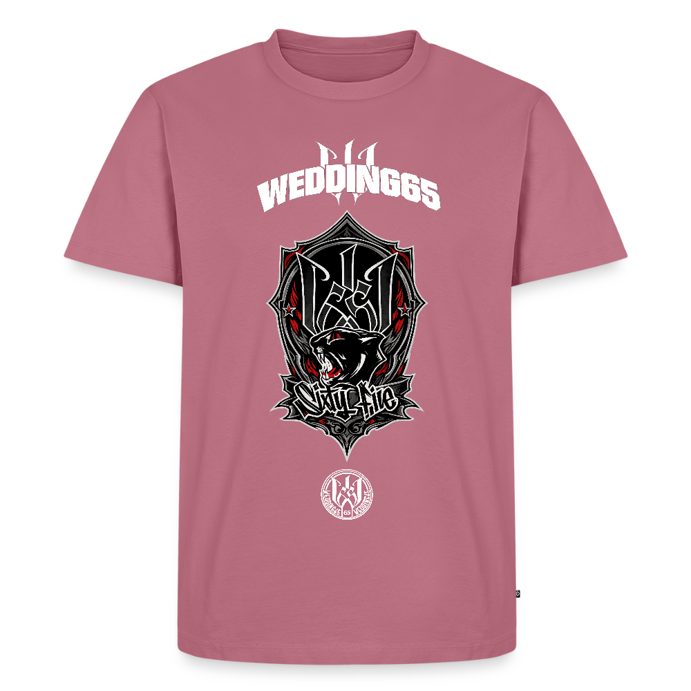 Red Panther Logo Wedding65 Männer Premium T-Shirt - Mauve