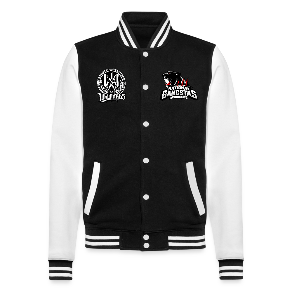 W65 Wedding65 College-Sweatjacke - Schwarz/Weiß
