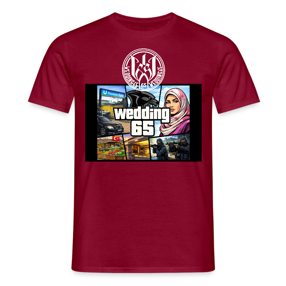 Männer Wedding65 Nauner Panther T-Shirt - Ziegelrot