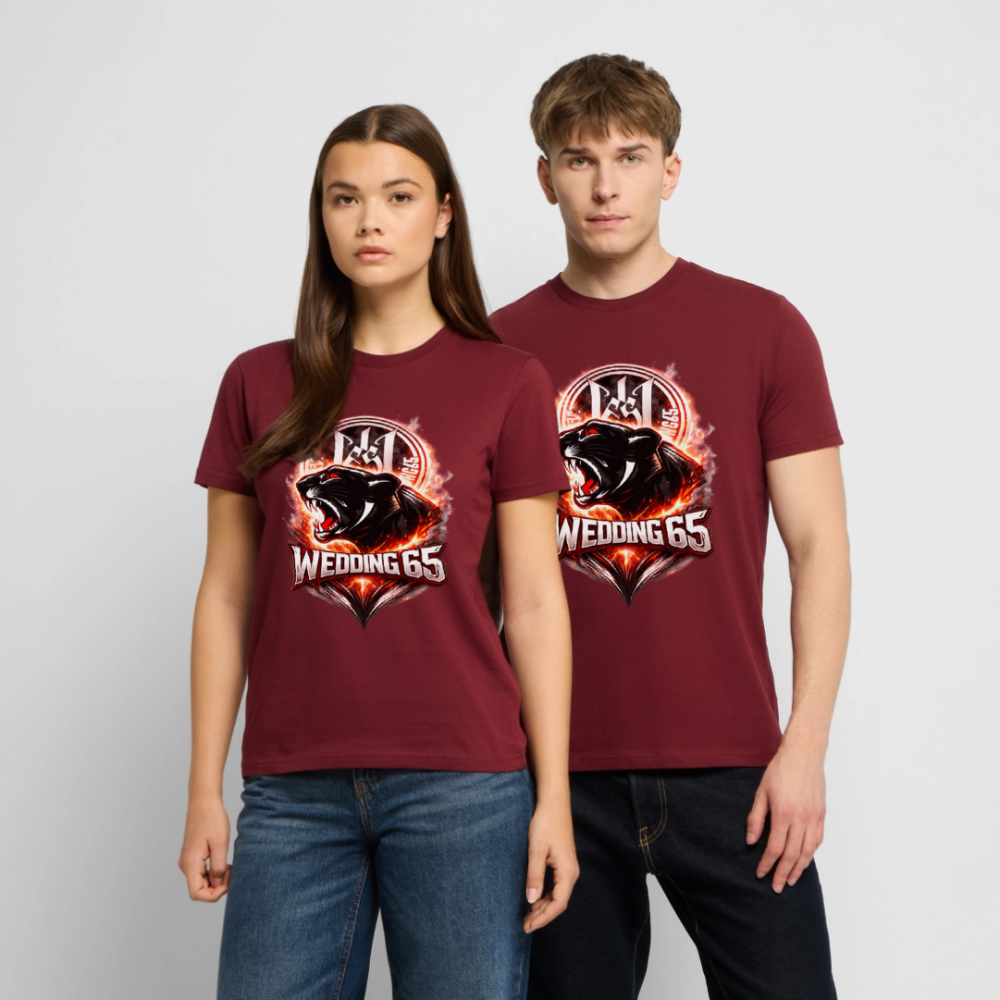 Red Panther WEDDING 65 Stanley/Stella Unisex T-Shirt - Burgunderrot