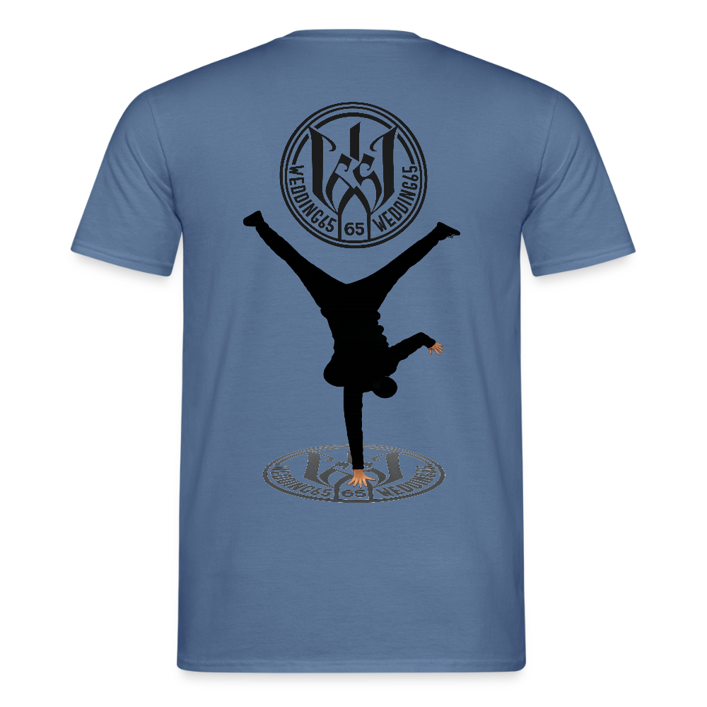 White Logo Breakdancer Mesutman Wedding65 Männer T-Shirt - Taubenblau 