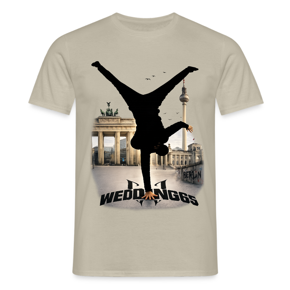 Berlin Sight Skyline Wedding 65 Männer T-Shirt - Sandbeige