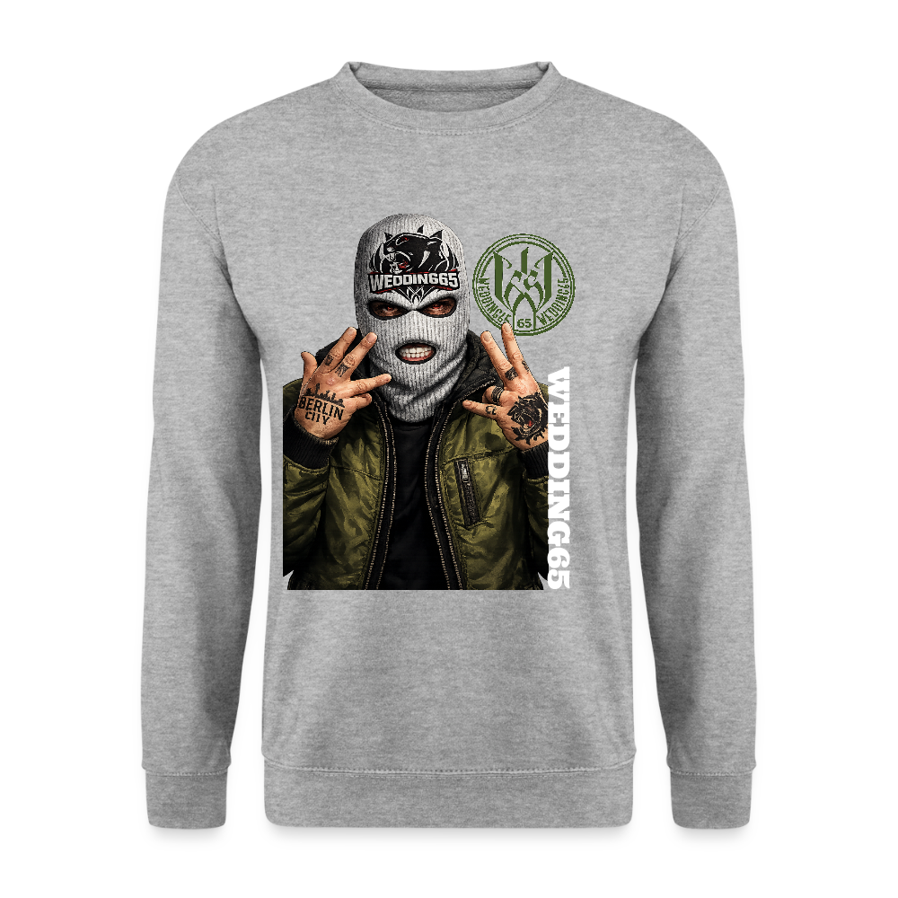 BC Green Wedding65 Unisex Pullover - Weißgrau meliert