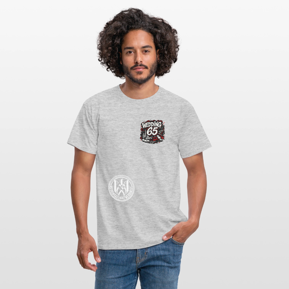 Männer BLACK Graffiti Wedding 65 T-Shirt - Grau meliert