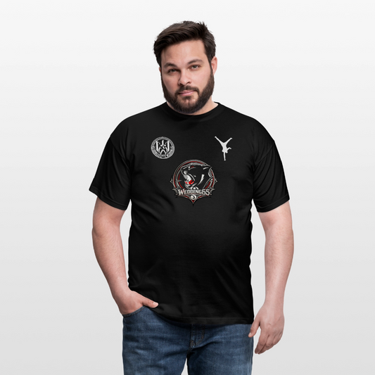 Panther Logo Wedding65 Männer T-Shirt - Schwarz