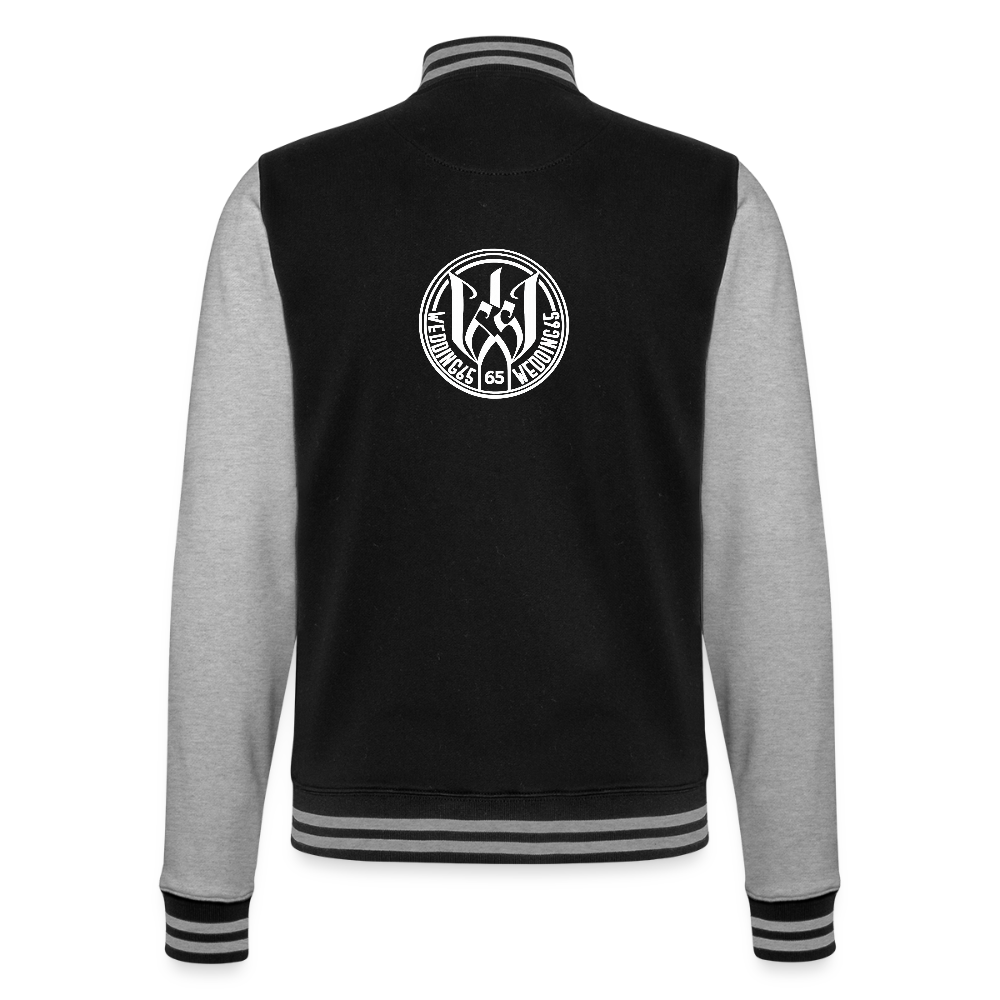 Wedding 65 Original College-Sweatjacke - Schwarz/Grau meliert