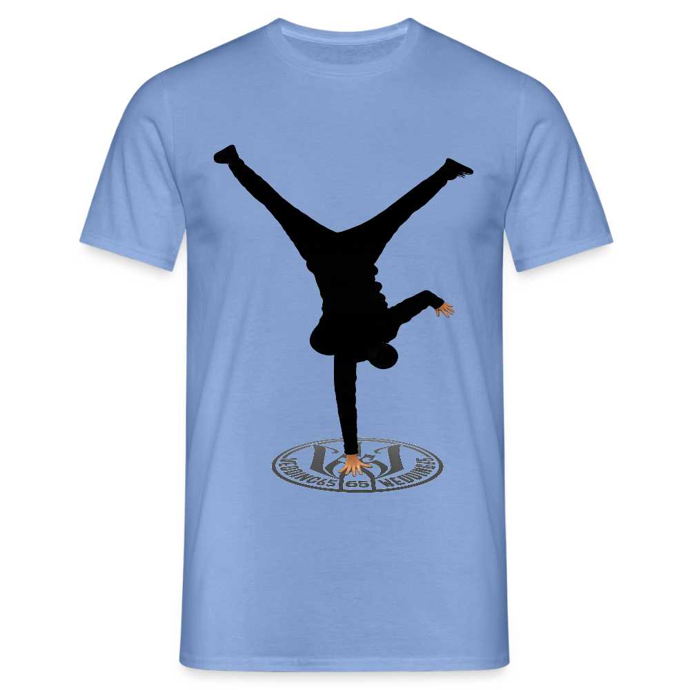 White Logo Breakdancer Mesutman Wedding65 Männer T-Shirt - Carolina Blue