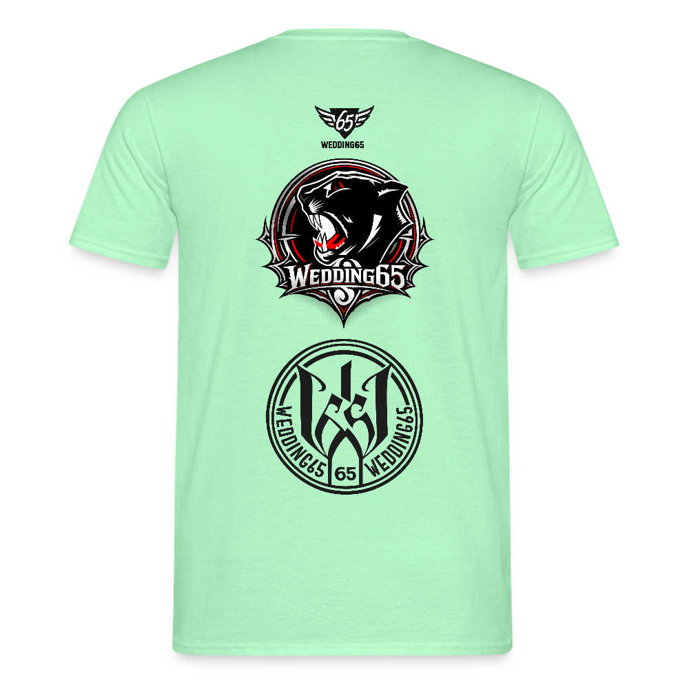 3 Logo's Wedding65 Männer T-Shirt - Mintgrün