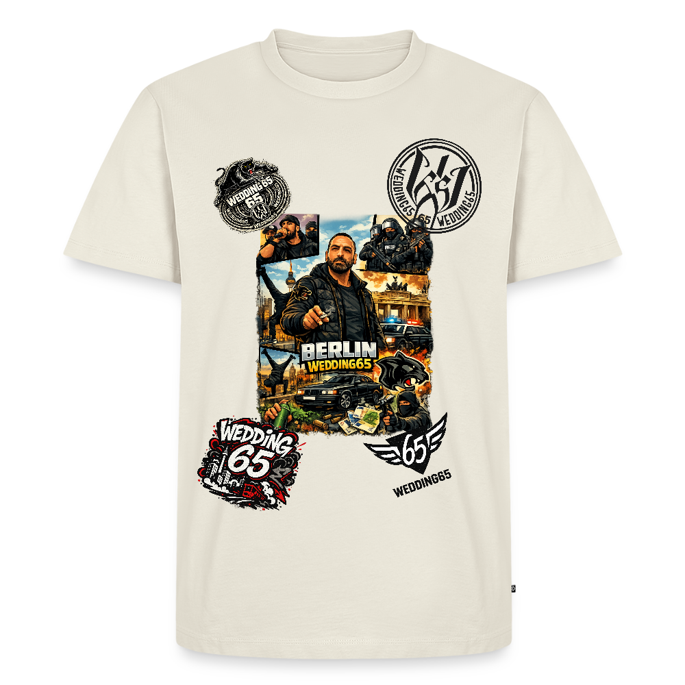 All in Wedding 65 Berlin Männer Premium T-Shirt - Naturweiß