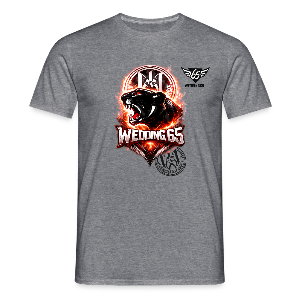 Fire Panther Wedding 65 Männer T-Shirt - Graphit meliert