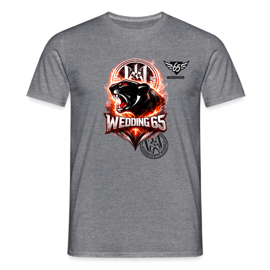 Fire Panther Wedding 65 Männer T-Shirt - Graphit meliert