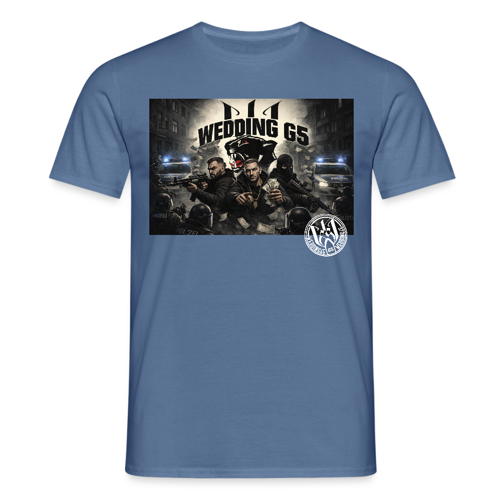 Wedding 65 Street Crime Männer T-Shirt - Taubenblau 