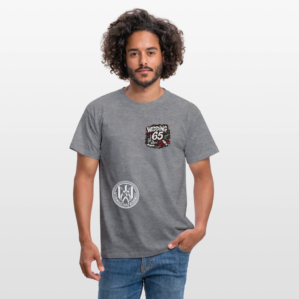 Männer BLACK Graffiti Wedding 65 T-Shirt - Graphit meliert