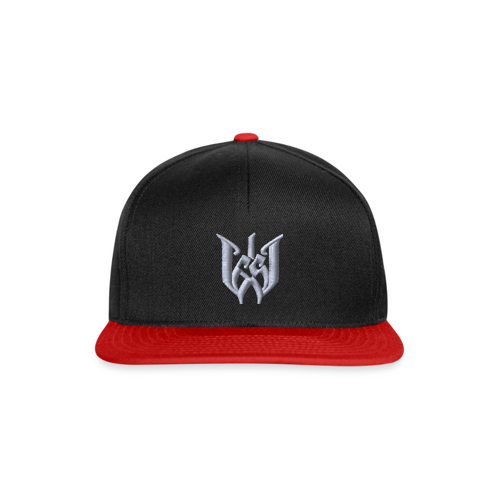 Wedding65 Strick Snapback Cap - Schwarz/Rot