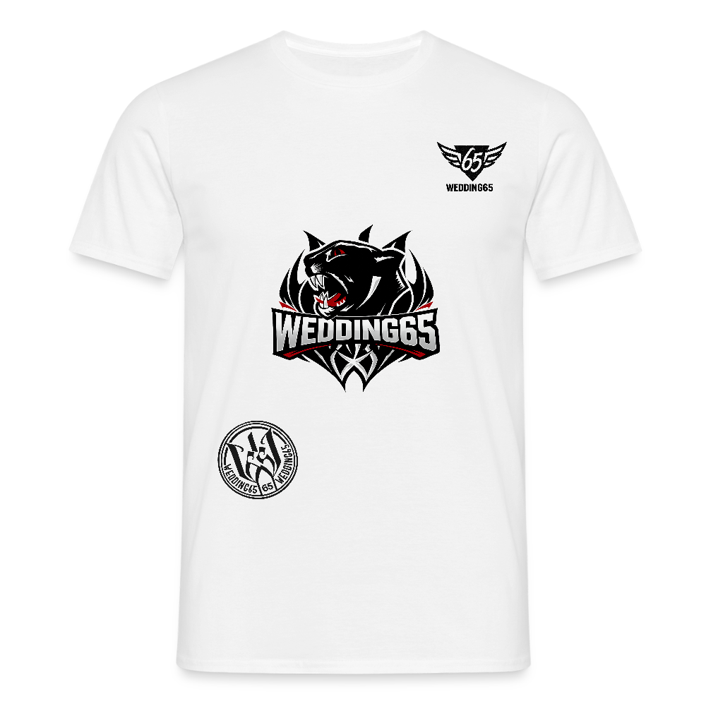 3 Logo's Wedding65 Männer T-Shirt - Weiß