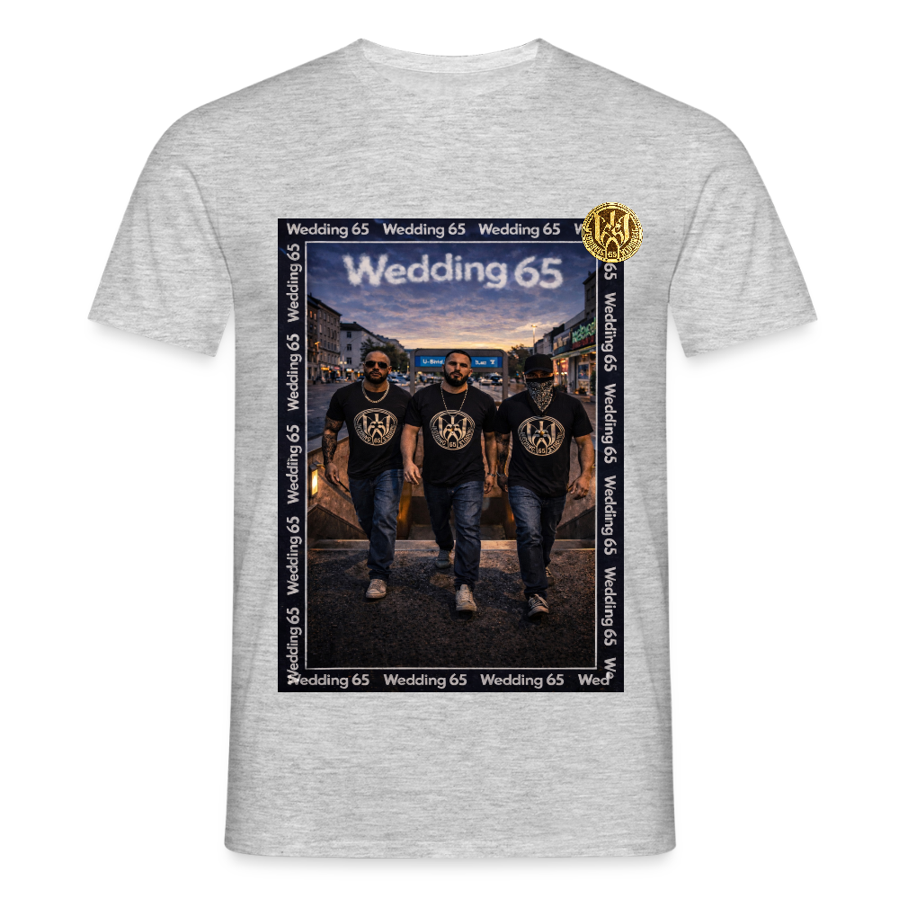 3Metro Wedding 65 Männer T-Shirt - Grau meliert