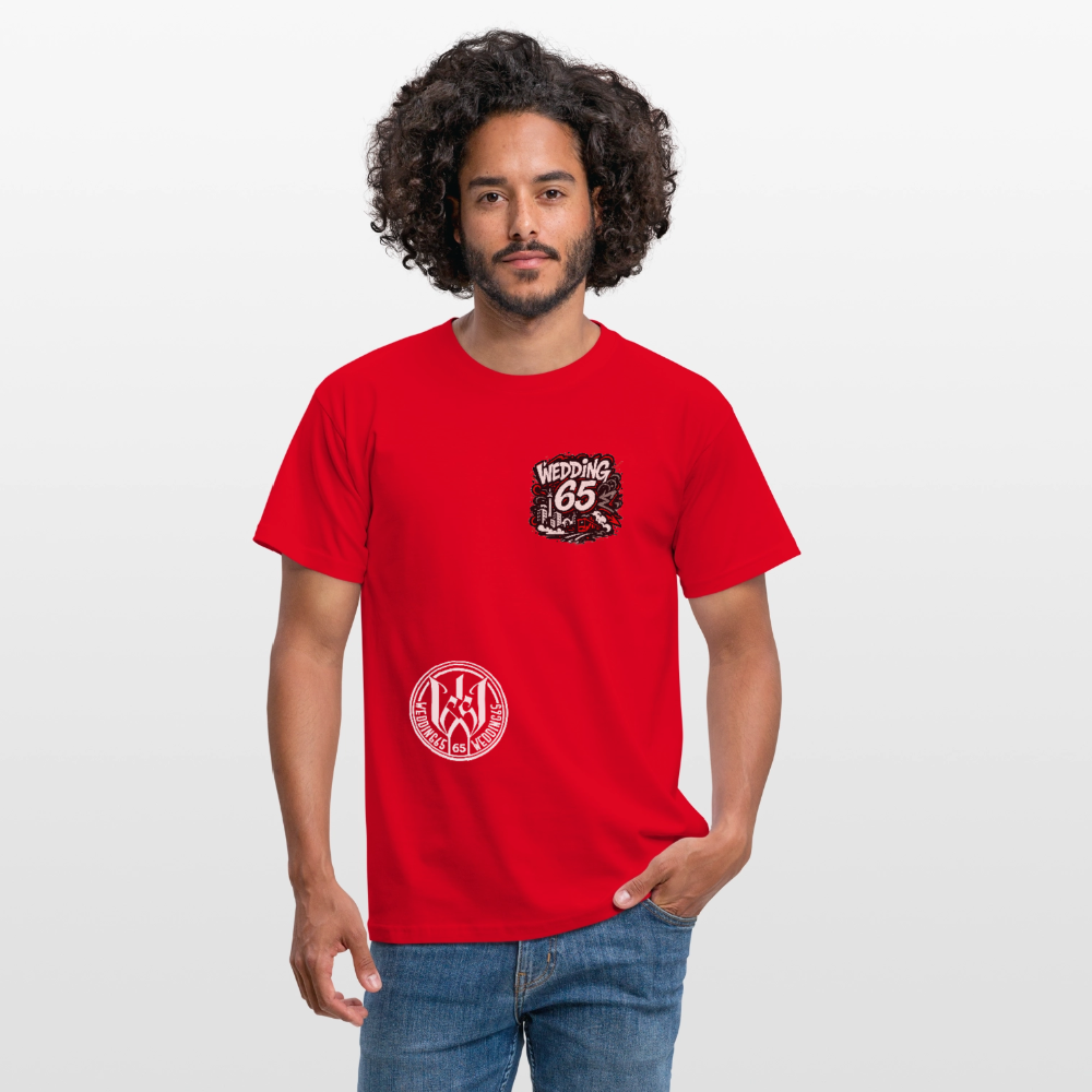 Männer BLACK Graffiti Wedding 65 T-Shirt - Rot