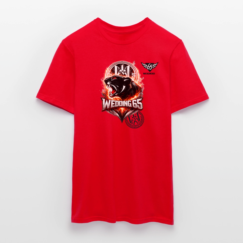 Fire Panther Wedding 65 Männer T-Shirt - Rot