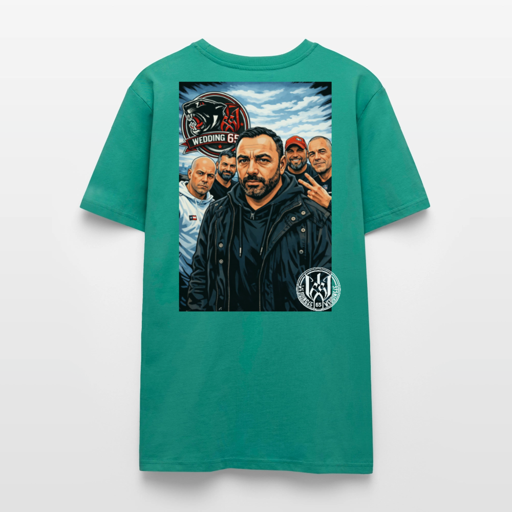 Red Panther Wedding65 Unisex T-Shirt CRAFTER - Blaugrün