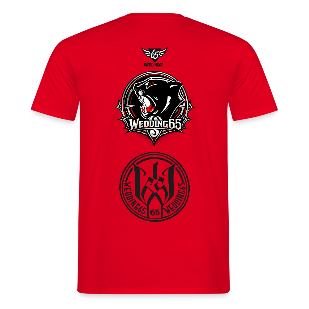 3 Logo's Wedding65 Männer T-Shirt - Rot