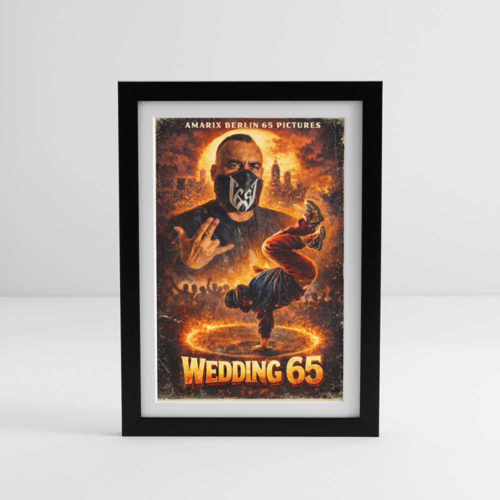 Wedding65 Breakdancer Gerahmtes Poster (27 × 37 cm) - Schwarz