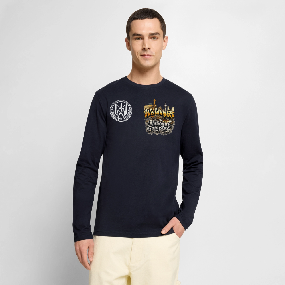 Männer Gangxtas Wedding65 Premium Langarmshirt - Navy